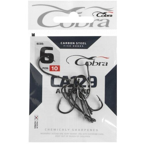 крючки cobra allround ca129 k010 0 2 шт COBRA Крючки Cobra ALLROUND CA129-6, 10 шт.