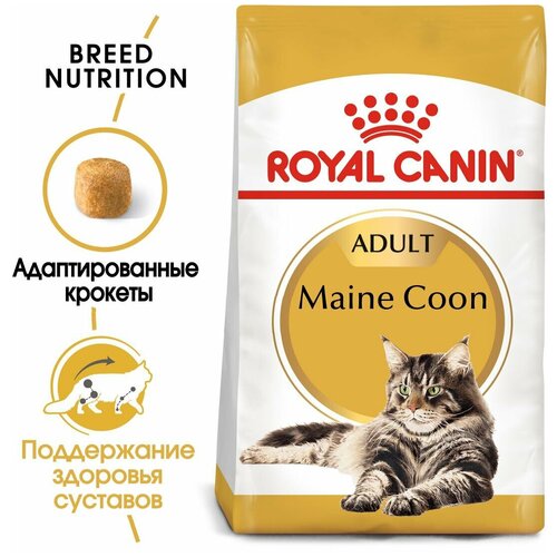 Корм сухой ROYAL CANIN MAINE COON ADULT для кошек породы мейн-кун старше 15 месяце 2 кг х 5 шт