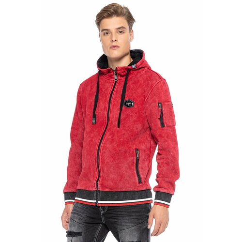 фото Толстовка cipo & baxx, размер s, красный