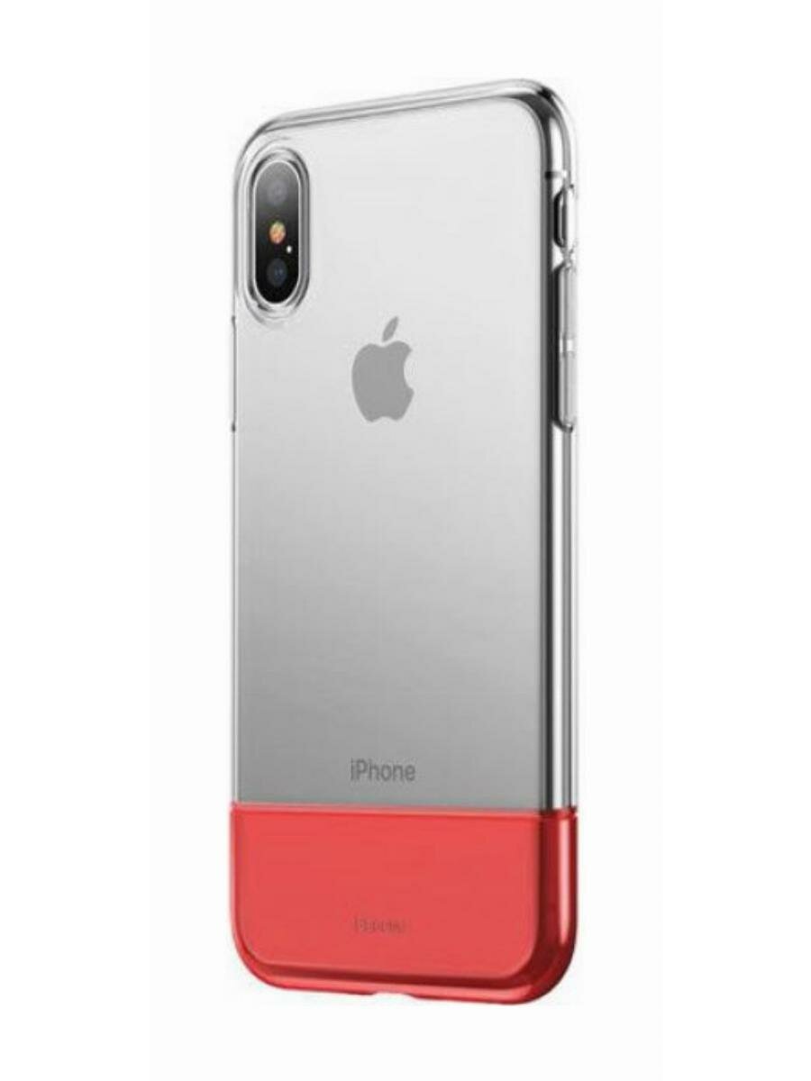Чехол для iPhone XS Max Baseus Soft and hard Red