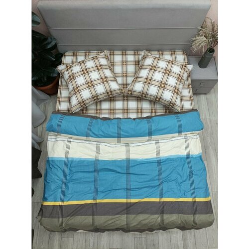 голубой, коричневый