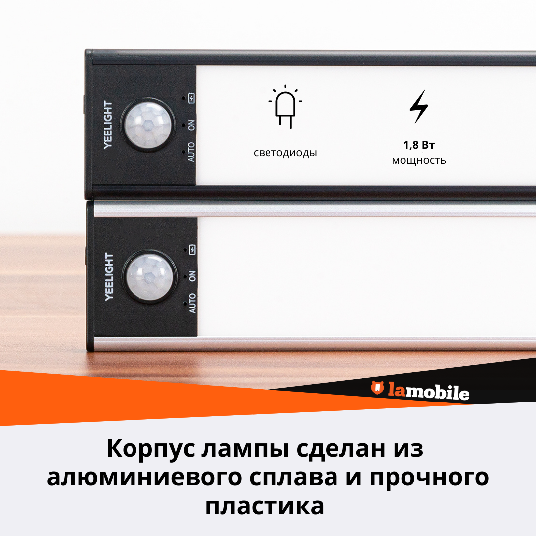 Светильник с датчиком движения Yeelight Motion Sensor Closet Light A20 (Silver)4000k . - фотография № 7