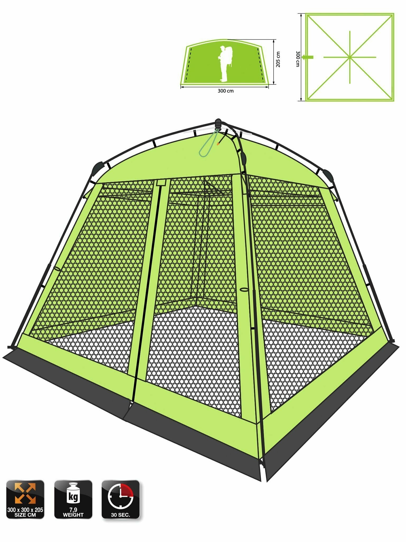фото Палатка-шатер Norfin TORINO NF, полуавтоматическая (NF-10803)