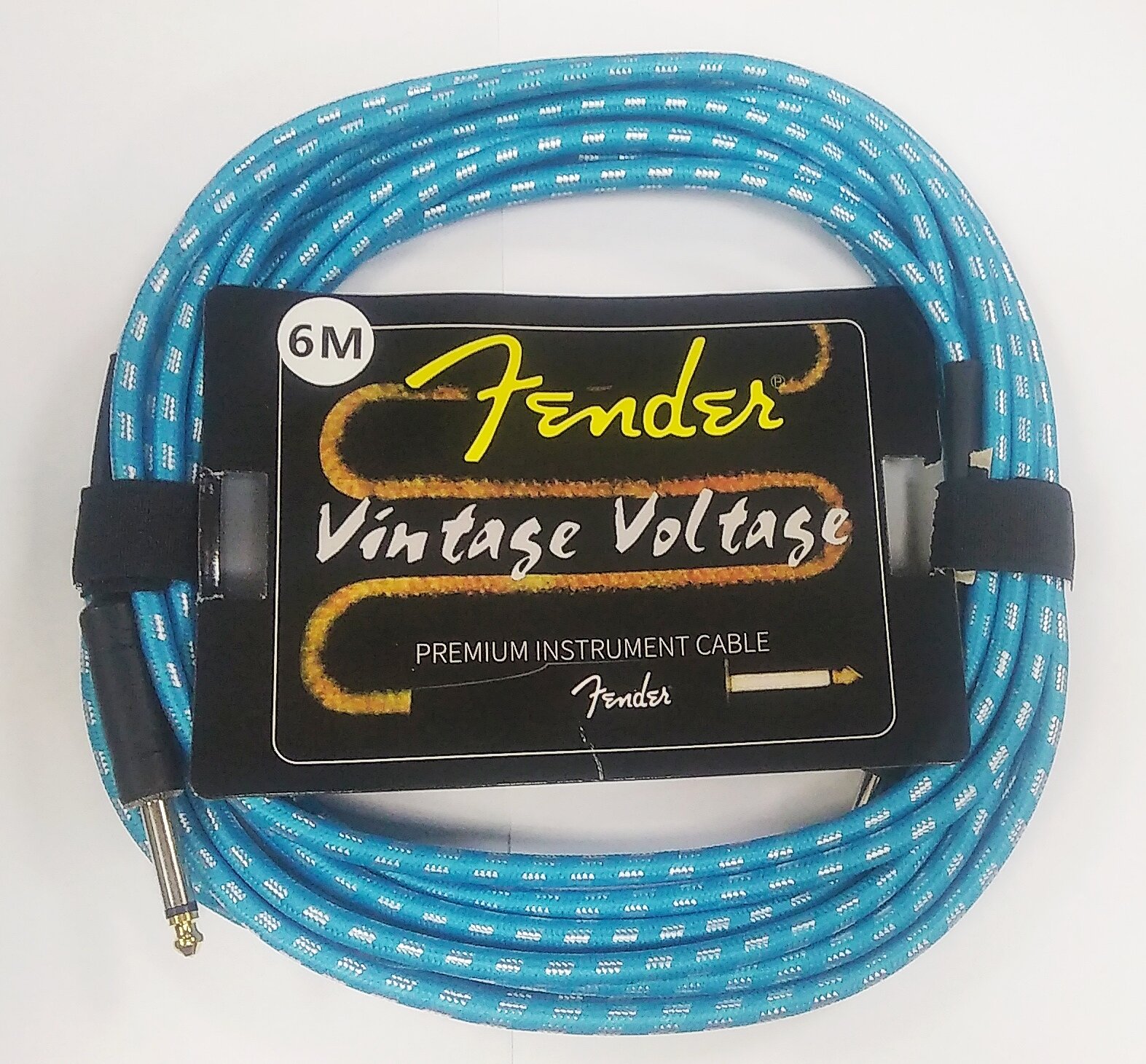 Кабель гитарный Vintage Voltage 6м небесный