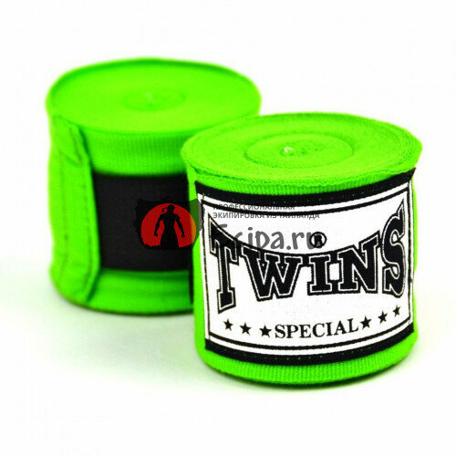 боксерские бинты twins special ch 1 черные 5 м Бинты боксерские Twins Special CH5 Green, 4,5 м, зеленый