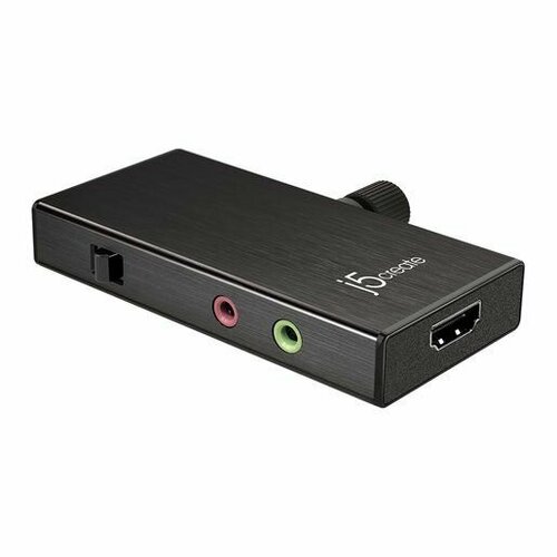 Внешняя карта видеозахвата j5create HDMI на USB-C с Power Delivery для прямых трансляций. Цвет: черный.