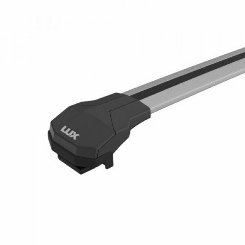 Багажник Lux Condor на крышу автомобиля Jac JS4 с 2022 г. на стандартный рейлинг (серебристая крыловидная дуга)