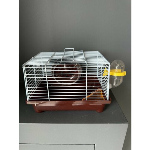 Клетка для грызунов 225х17х16 см ручка поилка кормушка колесо коричневый 712₽