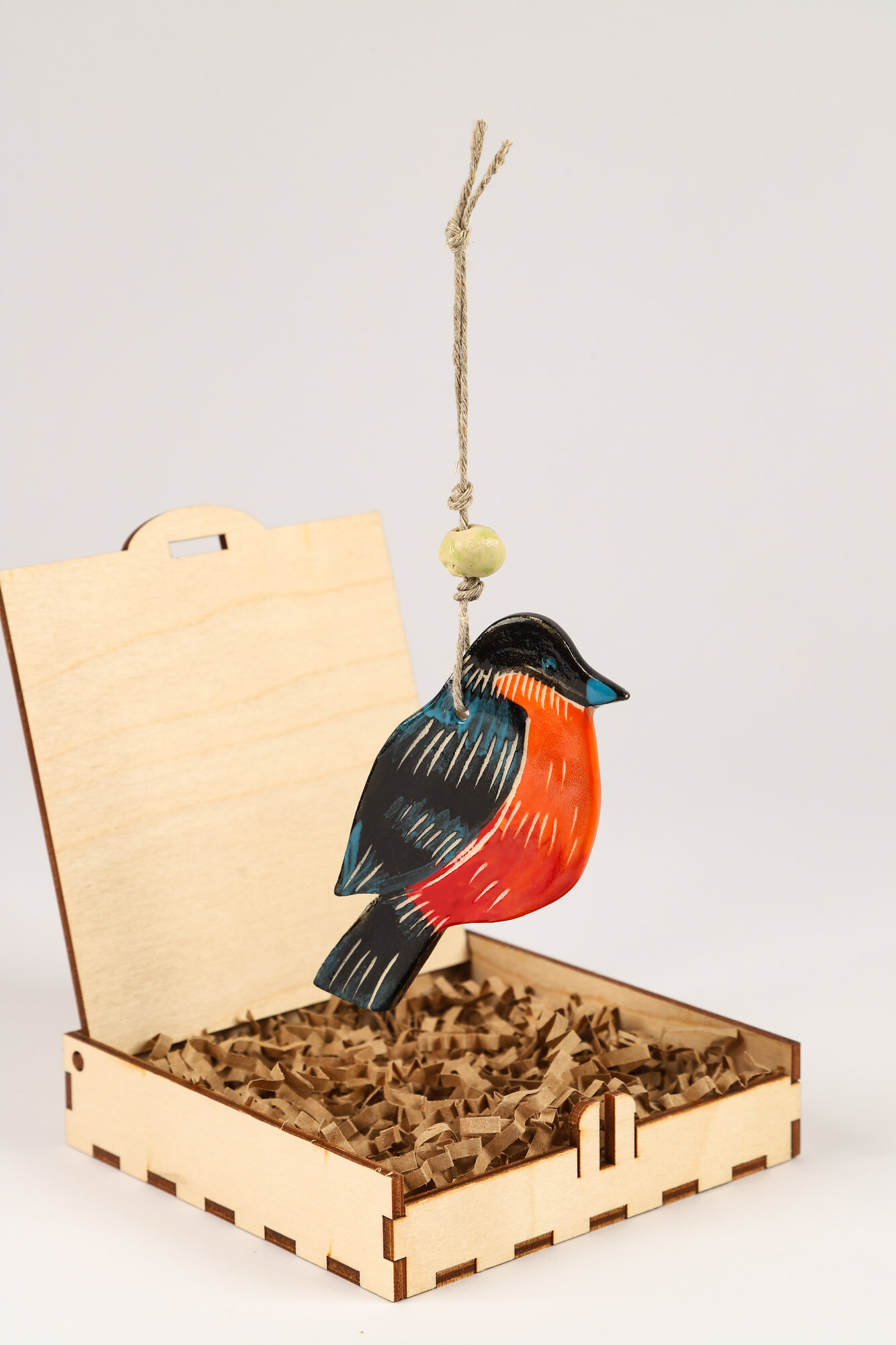 Ёлочная игрушка Снегирь — фото 1