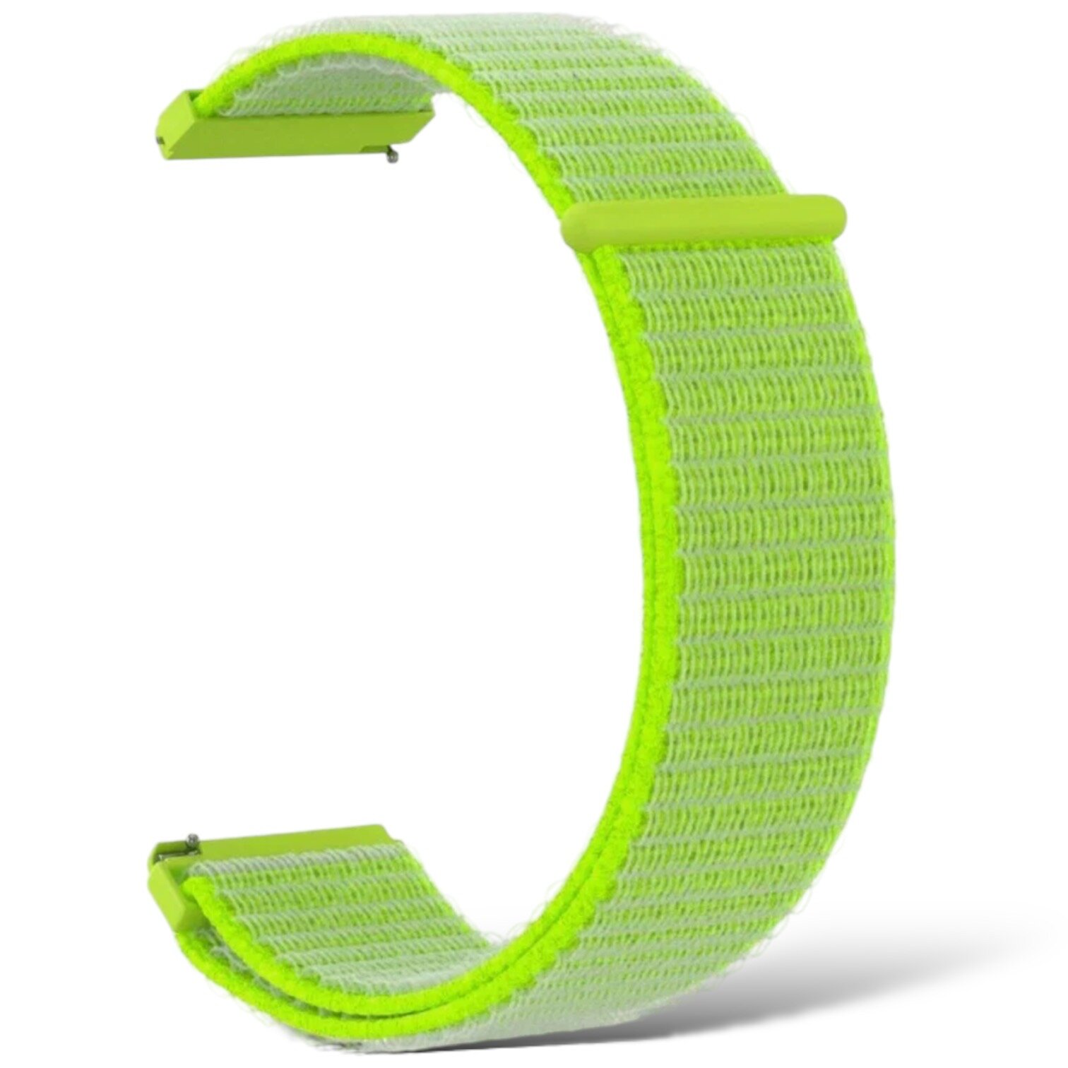 Универсальный нейлоновый Nylon ремешок 20 мм для часов Samsung Galaxy Watch, Huawei Watch, Honor, Xiaomi Amazfit и Garmin, зеленый