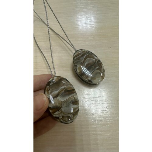 Подхват магнитный на тросе мрамор коричневый