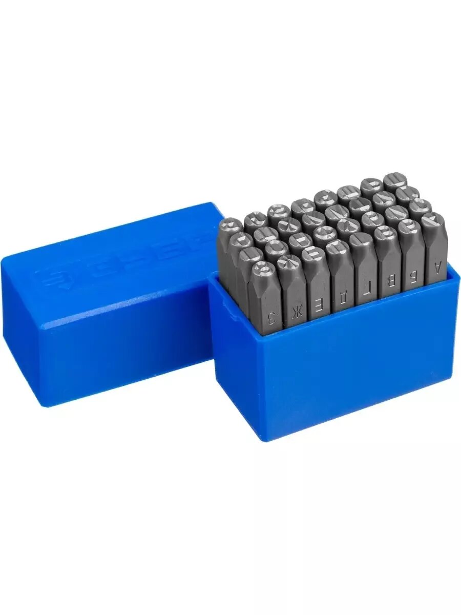 Штамповочные буквенные клейма 5 мм ЗУБР 21503-05