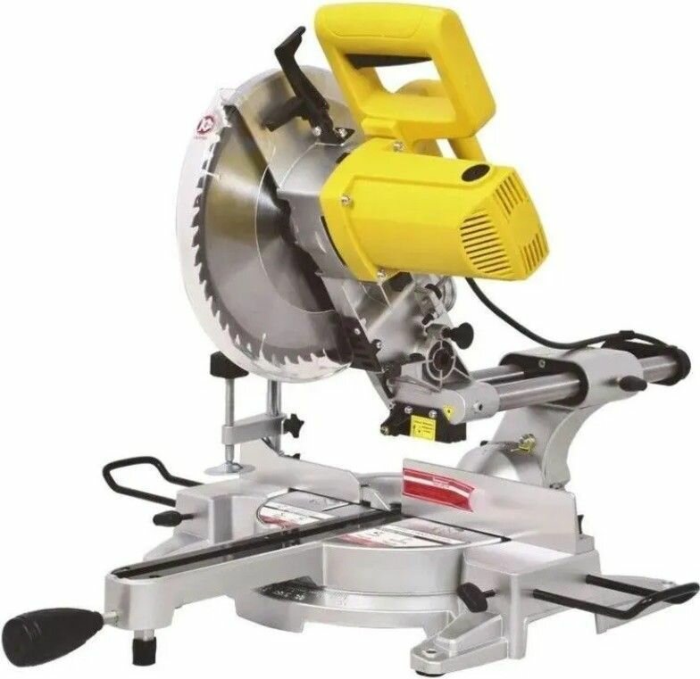 Пила торцевая электрическая Калибр Мастер ПТЭ-1900/255ПРм желтый