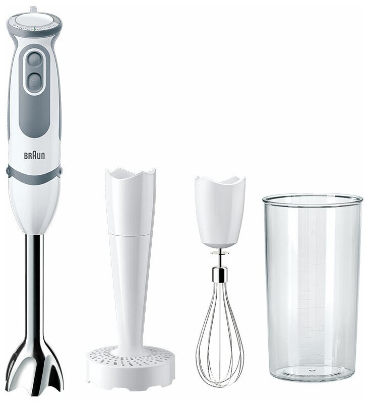 Блендер Braun MQ5207WH погружной 21 скоростной режим мощность 1000Вт металлический нож