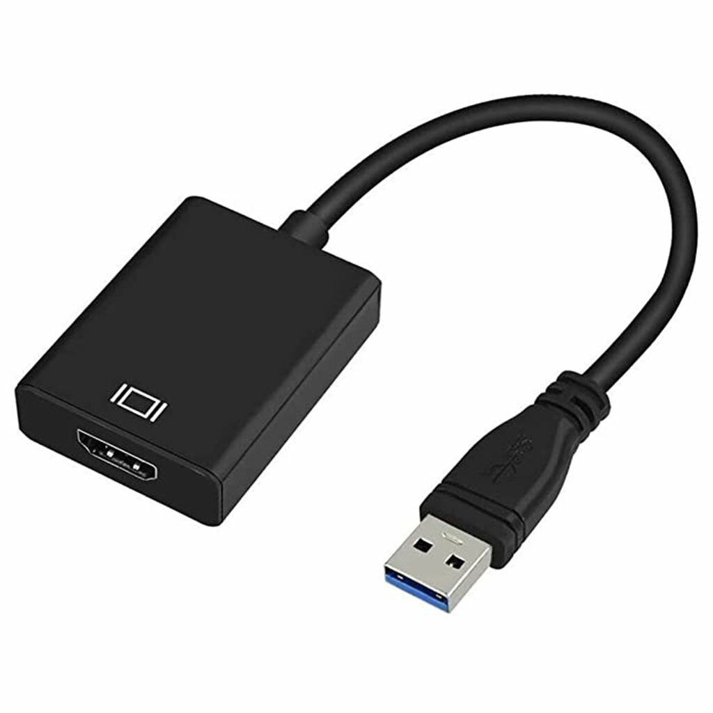 (1 шт.) Бездрайверный USB2.0/3.0 к HDMI с поддержкой звука-черный