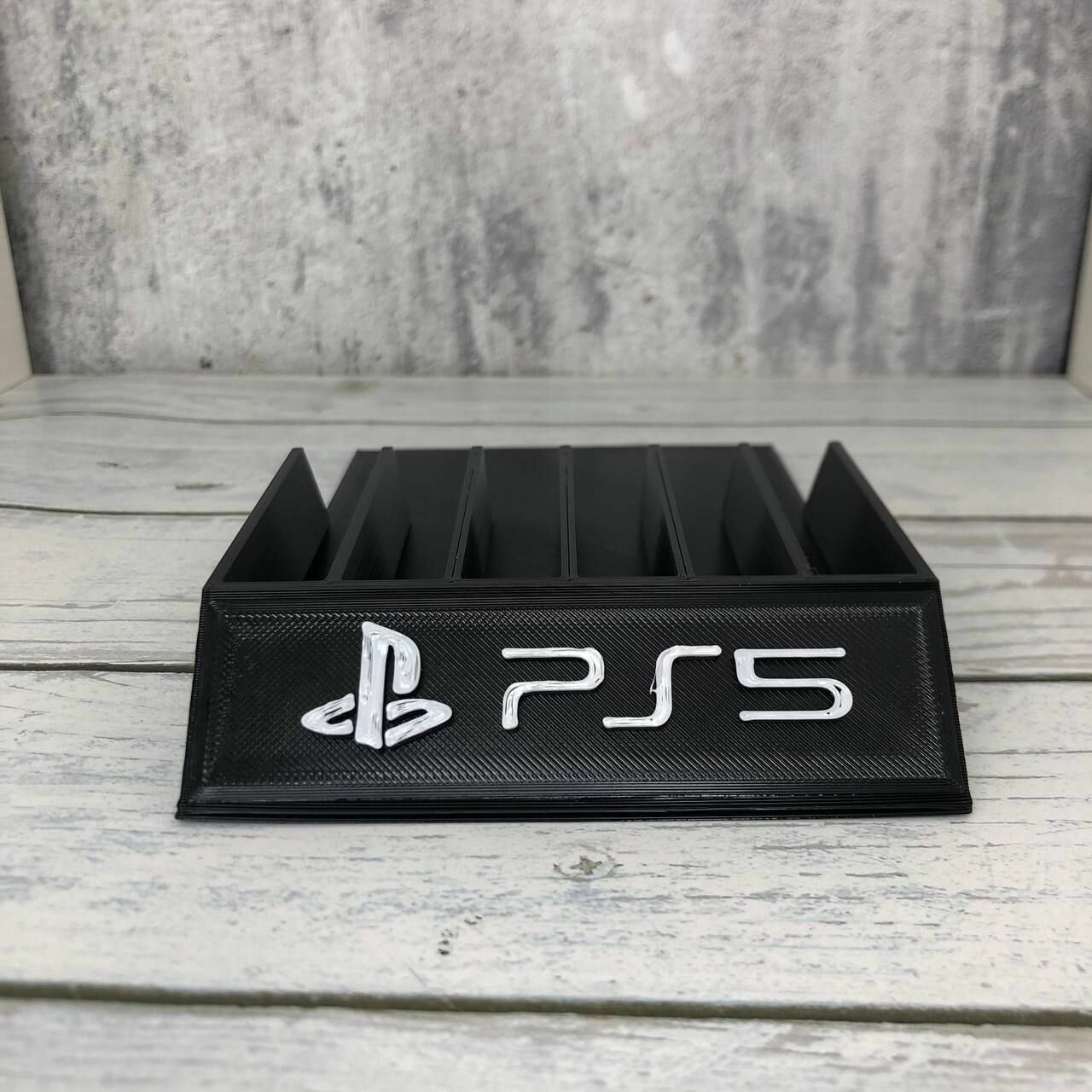 Подставка для дисков PS5 PS4 PlayStation черная — фото 1