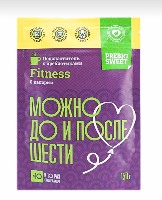 Заменитель сахара PREBIO SWEET "Fitness", с пребиотиками, 0 калорий, 150г
