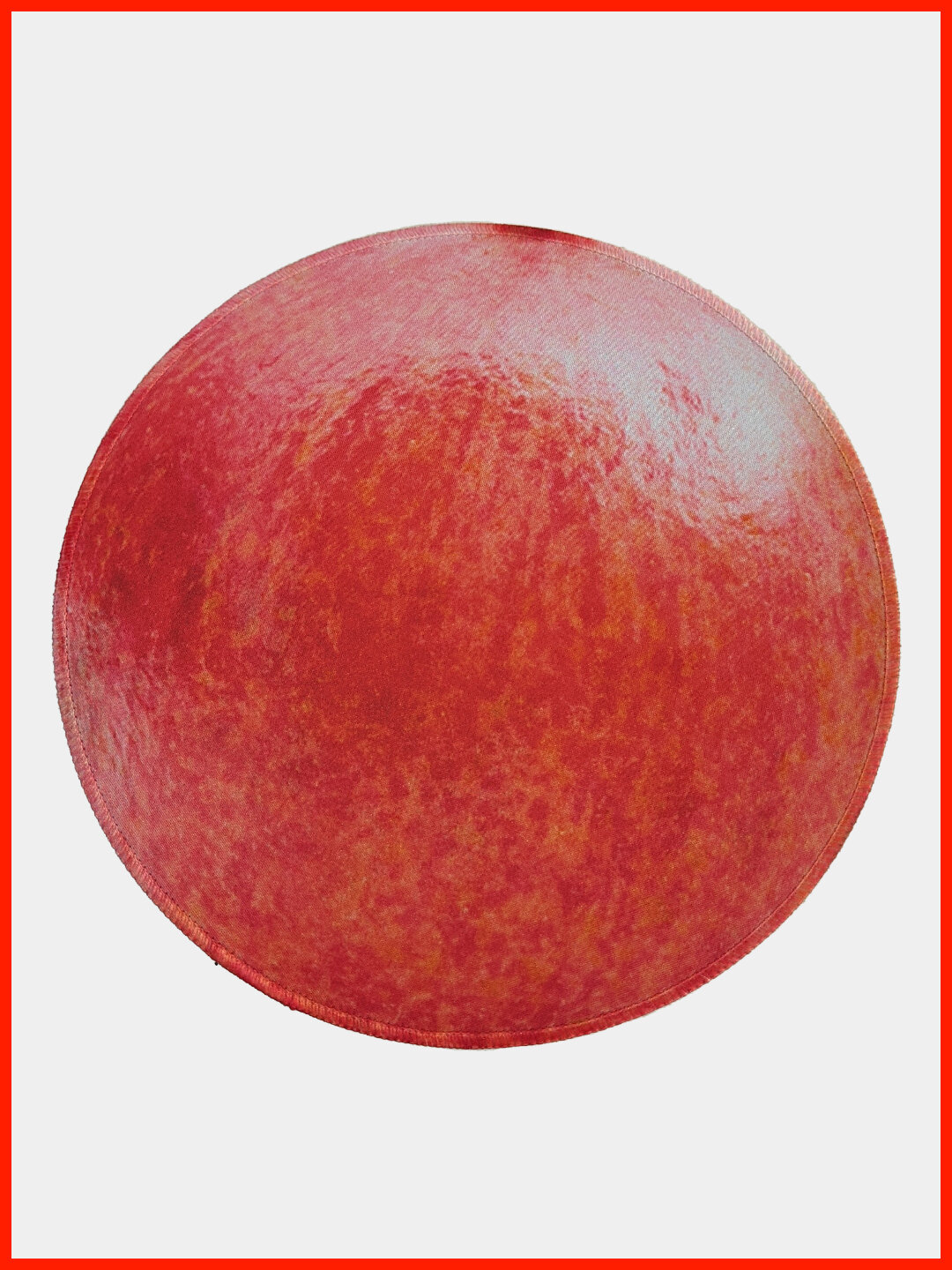 Коврик для мыши G7, круглый, принт фрукты, 25 см, Коралловый