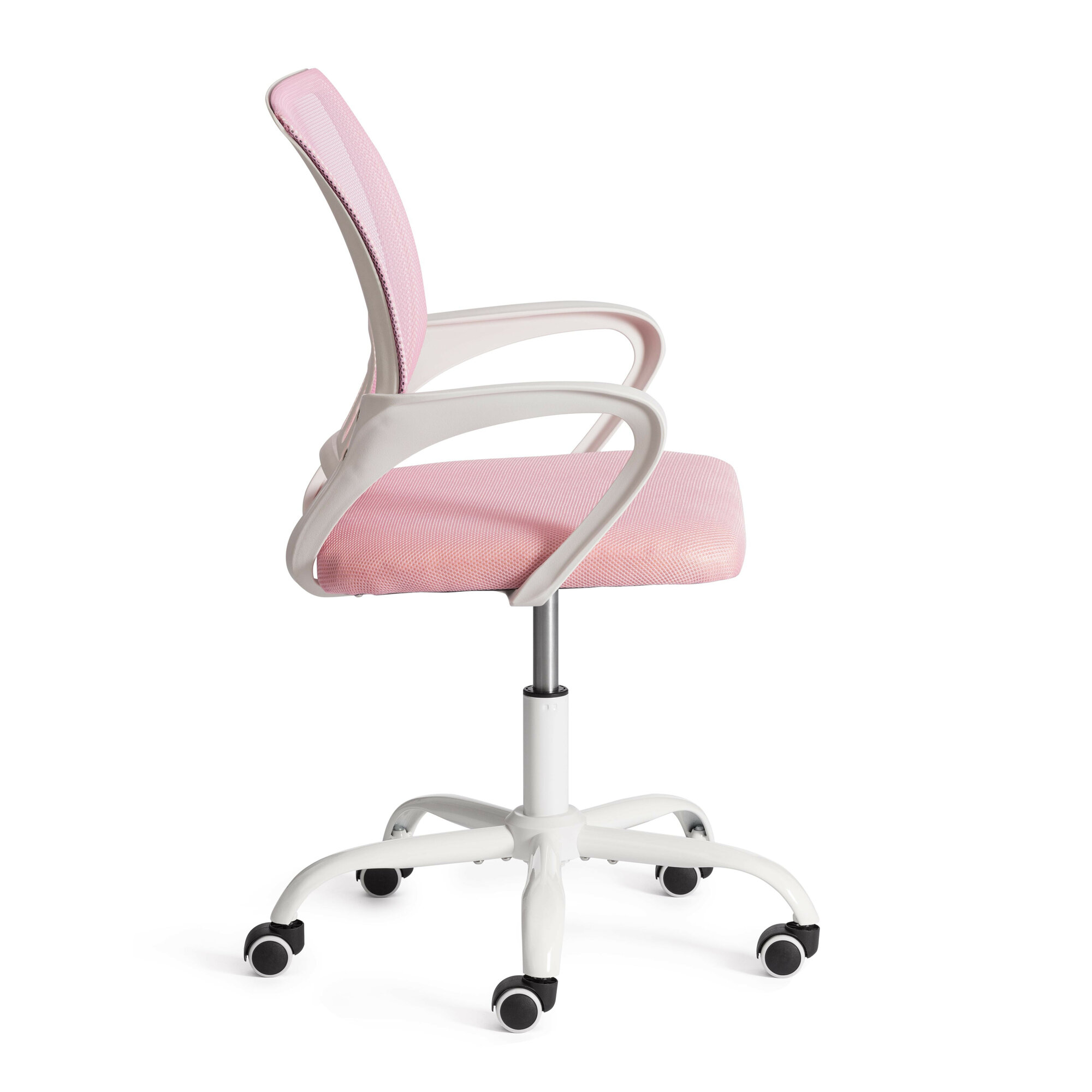 Компьютерное офисное кресло TetChair BM-520M на колёсиках с подлокотниками, ткань, розовый — фото 1