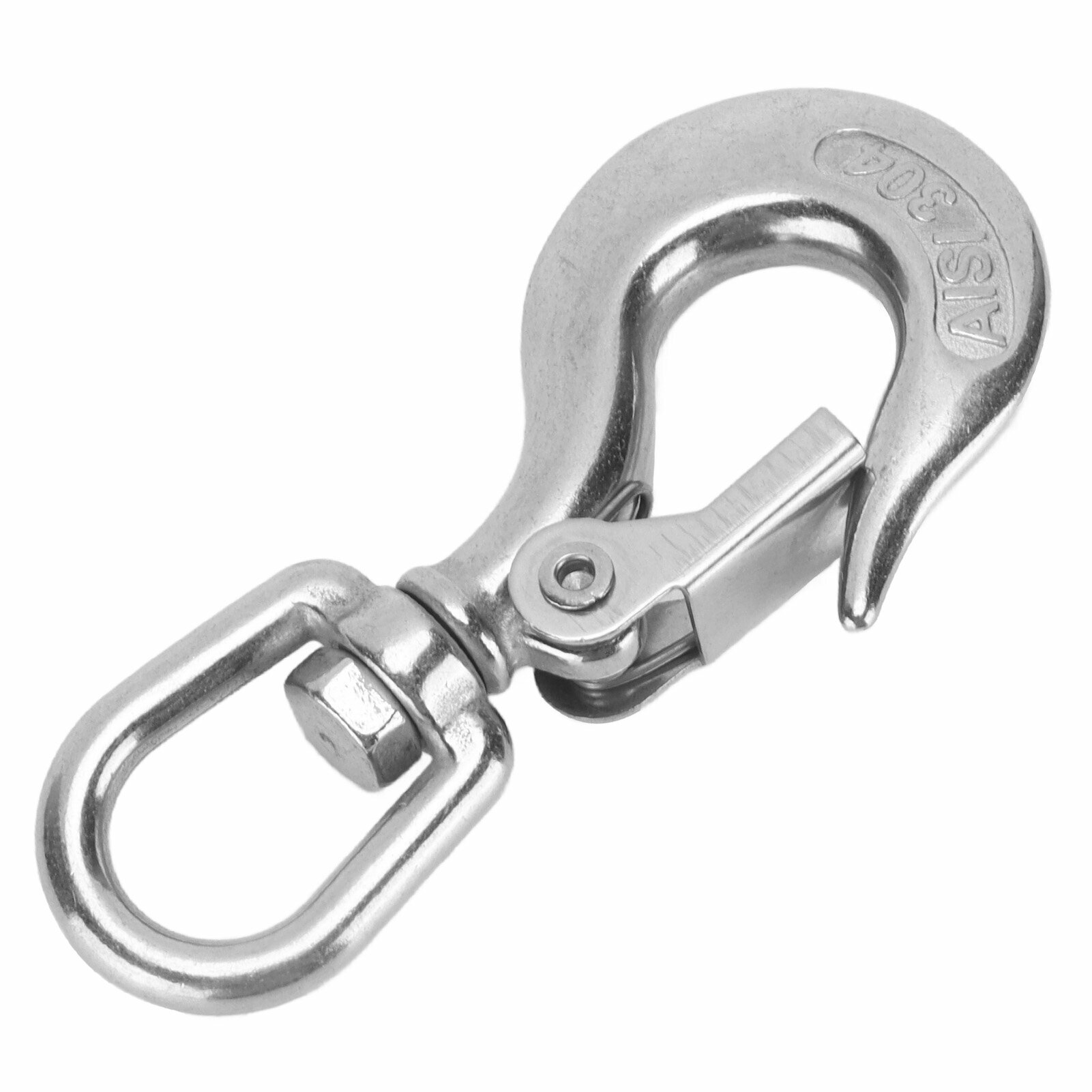 Поворотный подъемный крюк с проушиной безопасный подъемный крюк из нержавеющей стали для инженерных кранов350 кг