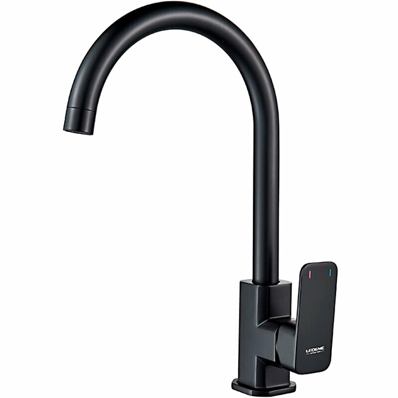 Смеситель для кухни с гайкой LEDEME L4033B-2