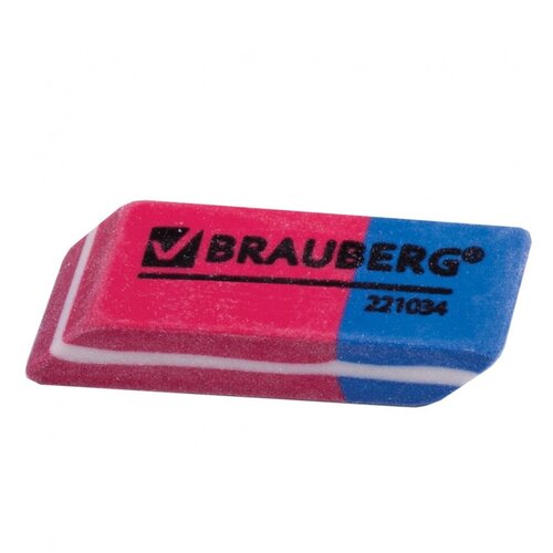 BRAUBERG Ластик Assistant 80 красный/синий 1