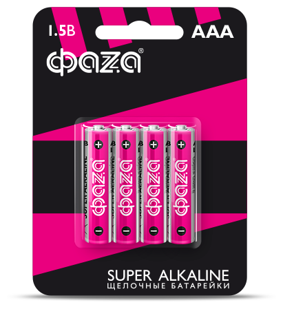 Элемент питания алкалиновый AAA/LR03 1.5В Super Alkaline BL-4 (уп.4шт) ФАZА 5000254