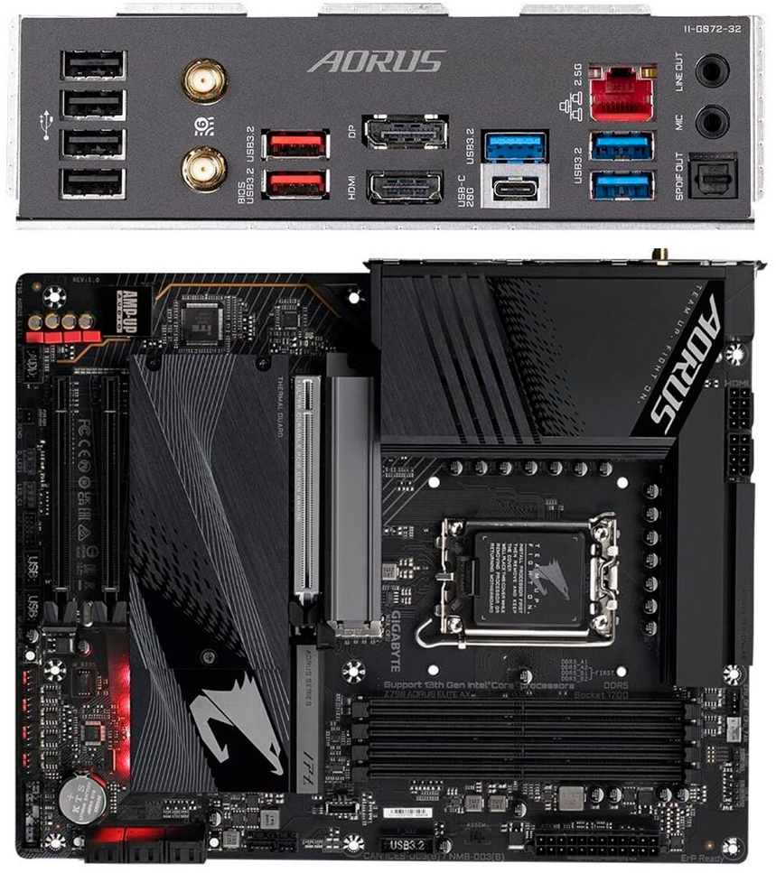 Материнская плата Gigabyte Z790 AORUS ELITE DDR4, Soc-1700, ATX (z790 a elite ddr4) - фото №6