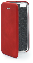 Чехол-книжка Premium на Apple iPhone 5/5S/SE / Айфон 5/5S/SE из эко-кожи красная, с магнитом