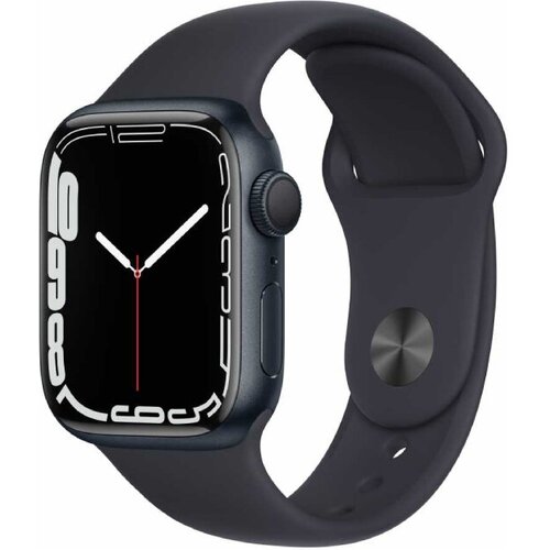 Умные часы Apple Watch Series 7 41 мм регулируемый GPS Aluminium Case темная ночь 4076800₽