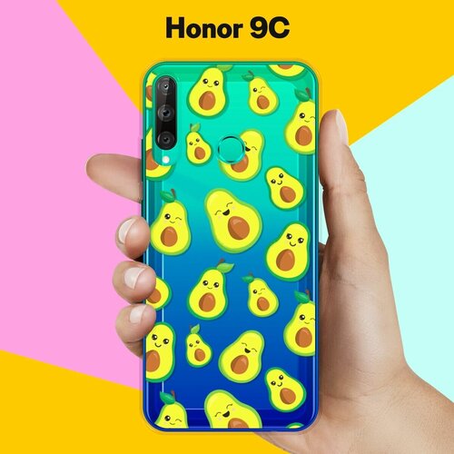 Силиконовый чехол на Honor 9C Узор из авокадо / для Хонор 9Ц силиконовый чехол авокадо из авокадо на honor 9c