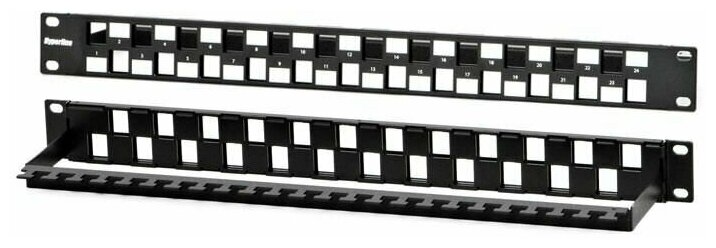 Патч-панель Hyperline (PPBL3-19-24S-RM) 19" 1U 24xRJ45