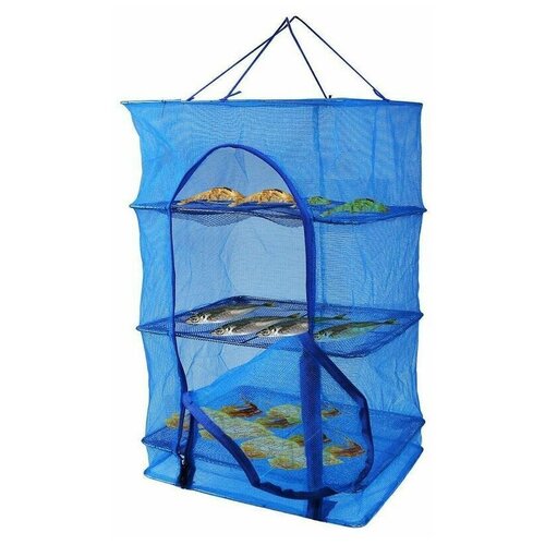 Сушилка для рыбы из капроновой мелкоячеистой сетки 40х40см Складная подвесная удобная сушилка для рыбы овощей грибов 124900₽