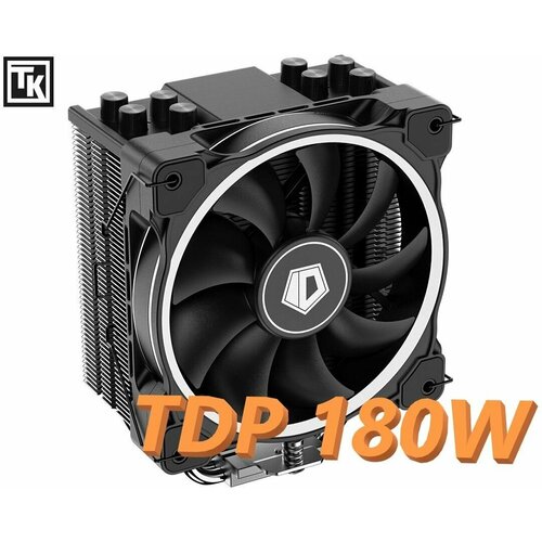 Кулер для процессора ID-COOLING SE-214-XT RING LGA1700/1200/115X/AM5/AM4 (TDP 180W, PWM, 4 тепл. трубки прямого контакта, FAN 120mm, White LED Ring) башенное охлаждение кулер для процессора id cooling se 214 xt ring с белой подсветкой