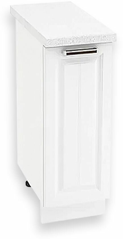 Кухонный модуль шкаф нижний напольный с 1 створкой ШН 300 прага, белый/белое дерево, 81,6х30х47,8 - фотография № 5