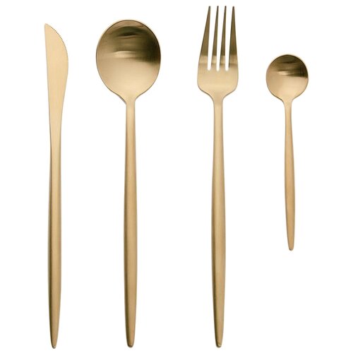 Набор столовых приборов Xiaomi Maison Maxx Stainless Steel Modern Flatware Set 4 предмета Серебристый