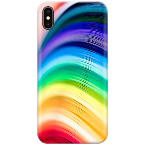 фото Re:pa накладка transparent для apple iphone xs max с принтом "разноцветные нити"