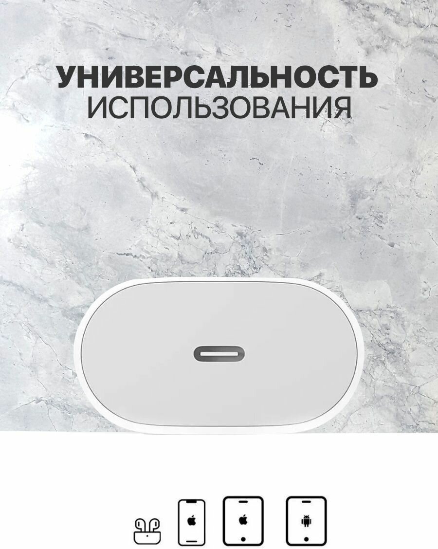 Зарядка (блок) 20W для iPhone iPad airpods/USB-C Power Adapter 20W