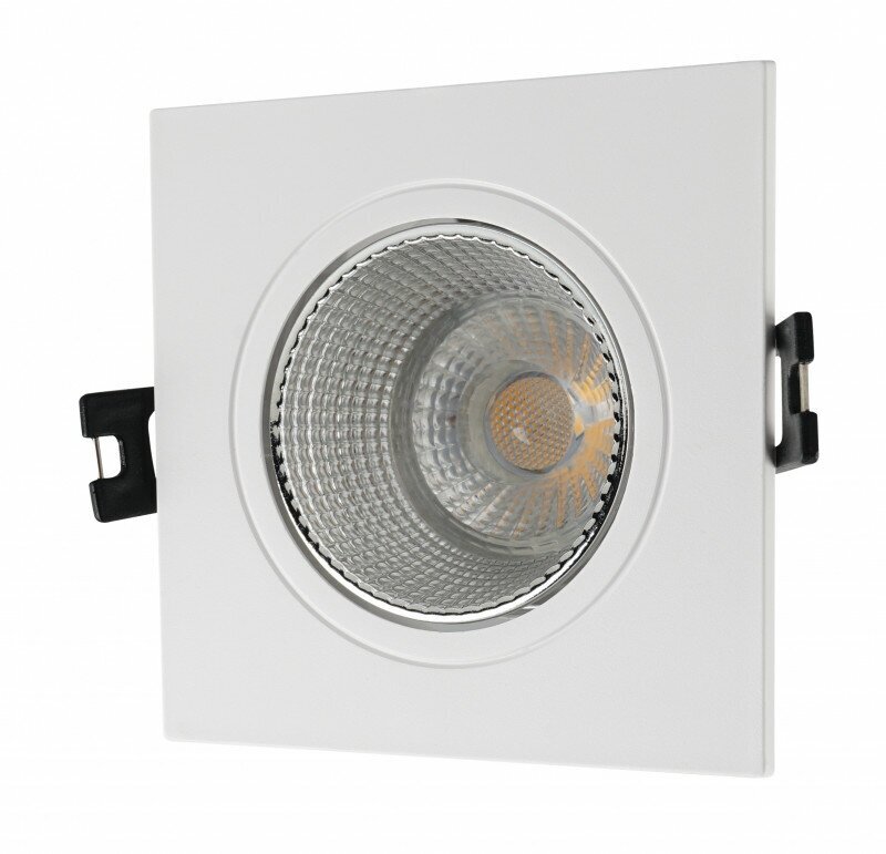 Denkirs (Денкирс) DK3071-WH+CH Встраиваемый светильник, IP 20, 10 Вт, GU5.3, LED, белый/хром, пластик