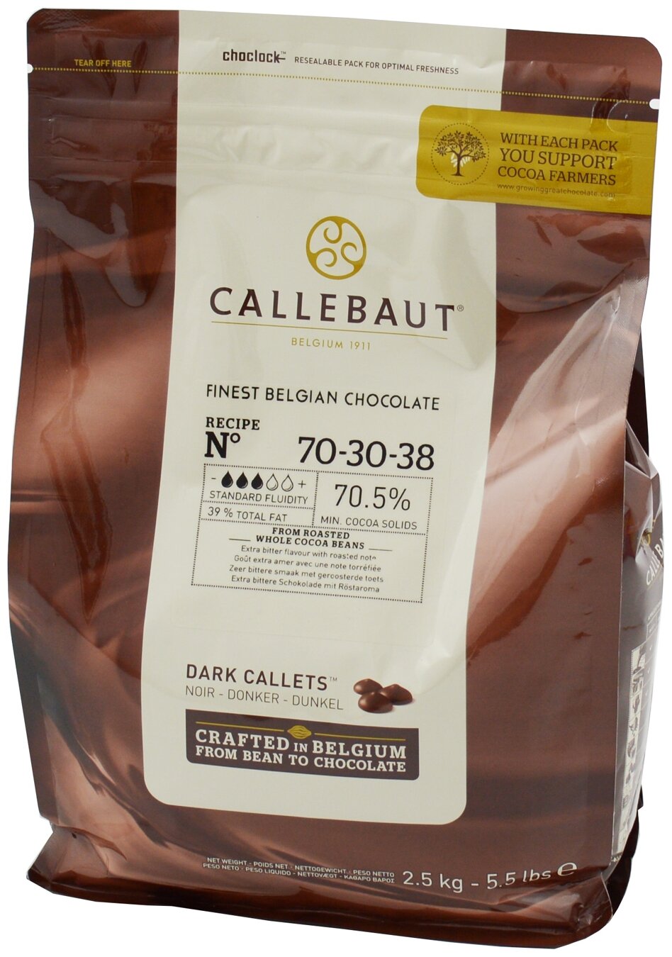 Callebaut №70-30-38 горький 70.5% какао