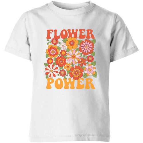 Футболка Us Basic, размер 4, белый футболка для девочек flower power garfield желтый