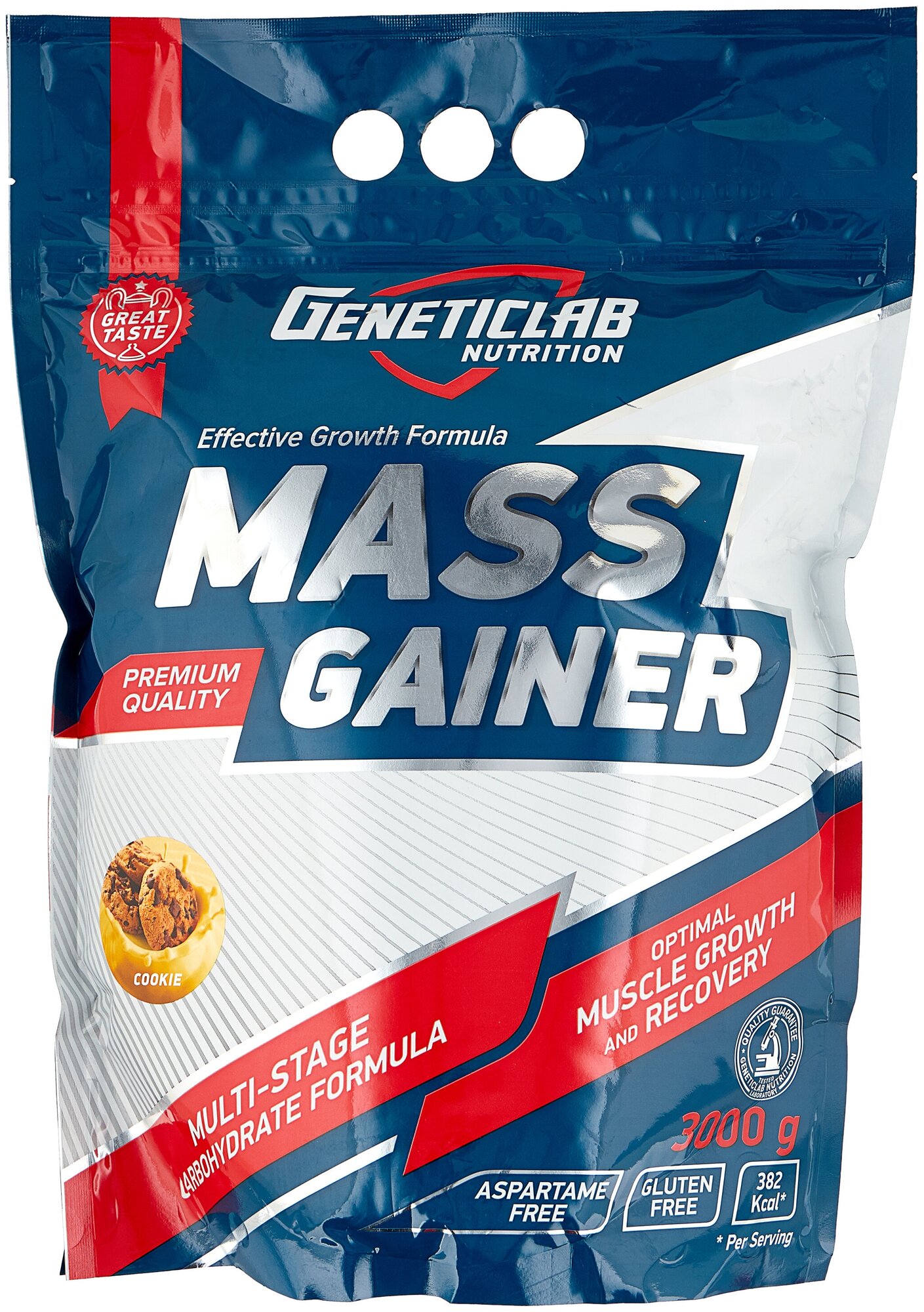 MASS GAINER 3000gr/30serv Cookie (3кг) (Печенье) /ДС / Унифиц.пакет