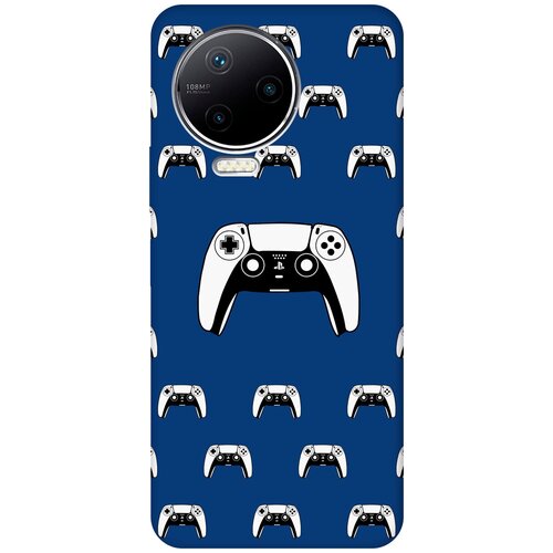 Матовый чехол Controller Pattern для Infinix Note 12 Pro / Инфиникс Нот 12 Про с 3D эффектом синий матовый чехол controller pattern для infinix note 12 pro инфиникс нот 12 про с 3d эффектом черный