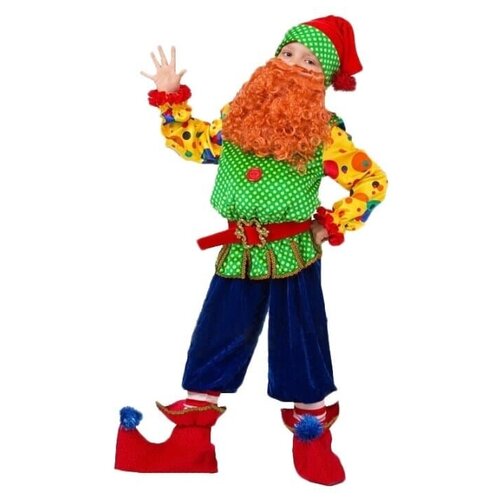 Костюм Батик, размер 134, разноцветный карнавальный костюм гном колпак борода рубашка пояс штаны башмаки р 34 рост 134 см
