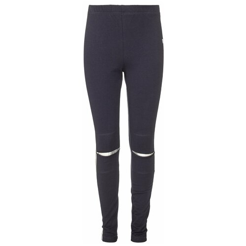 фото Леггинсы nota bene размер 152, темно-синий/серебристый