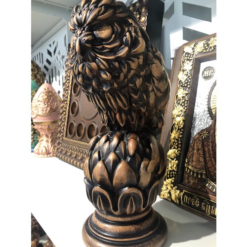 Деревянная Статуэтка Сова Римский Мастер