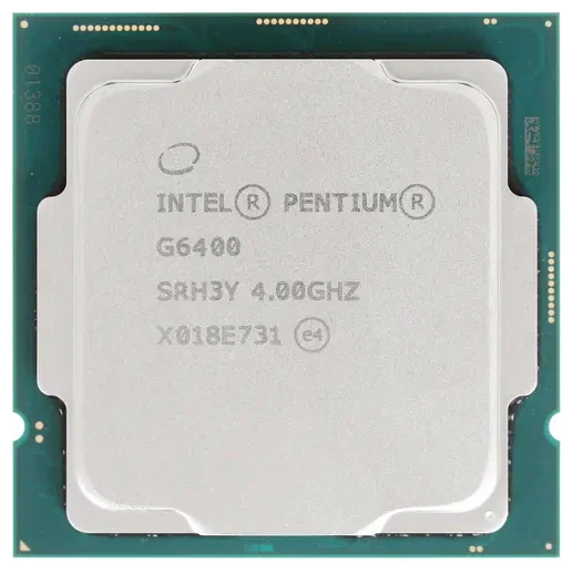 Процессор INTEL Pentium Gold G6400, LGA 1200, OEM [cm8070104291810s rh3y] - фото №1