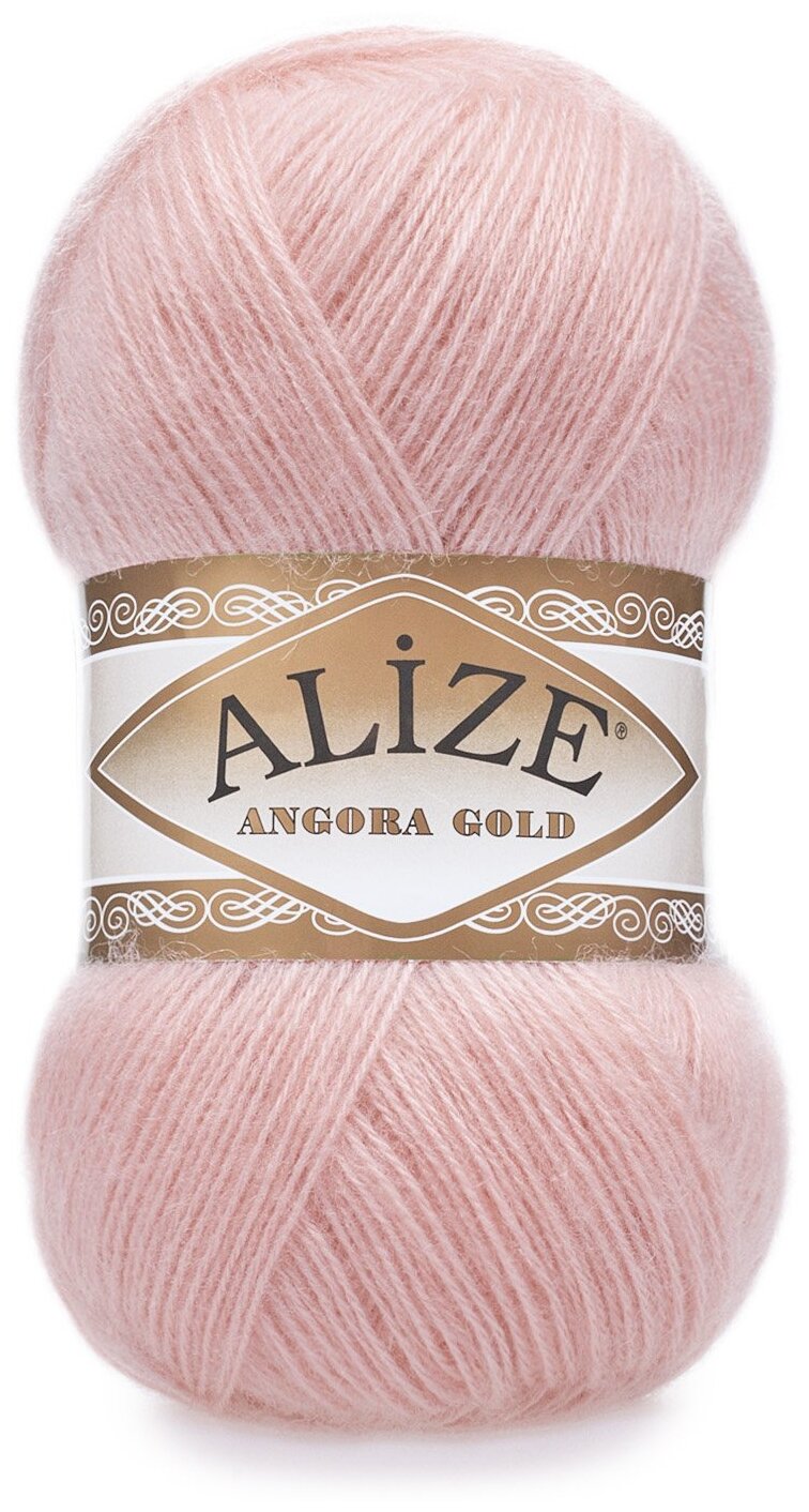 Пряжа ALIZE "Angora Gold", 550 м*100 г, 363 светло-розовая
