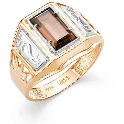 фото Золотое кольцо караваевская ювелирная фабрика 31-0253-р с кварцем diamant-online