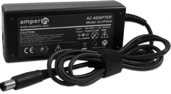 Блок питания для ноутбука Amperin AI-HP65A для ноутбуков HP 18.5V 3.5A 7.4pin (013020 )